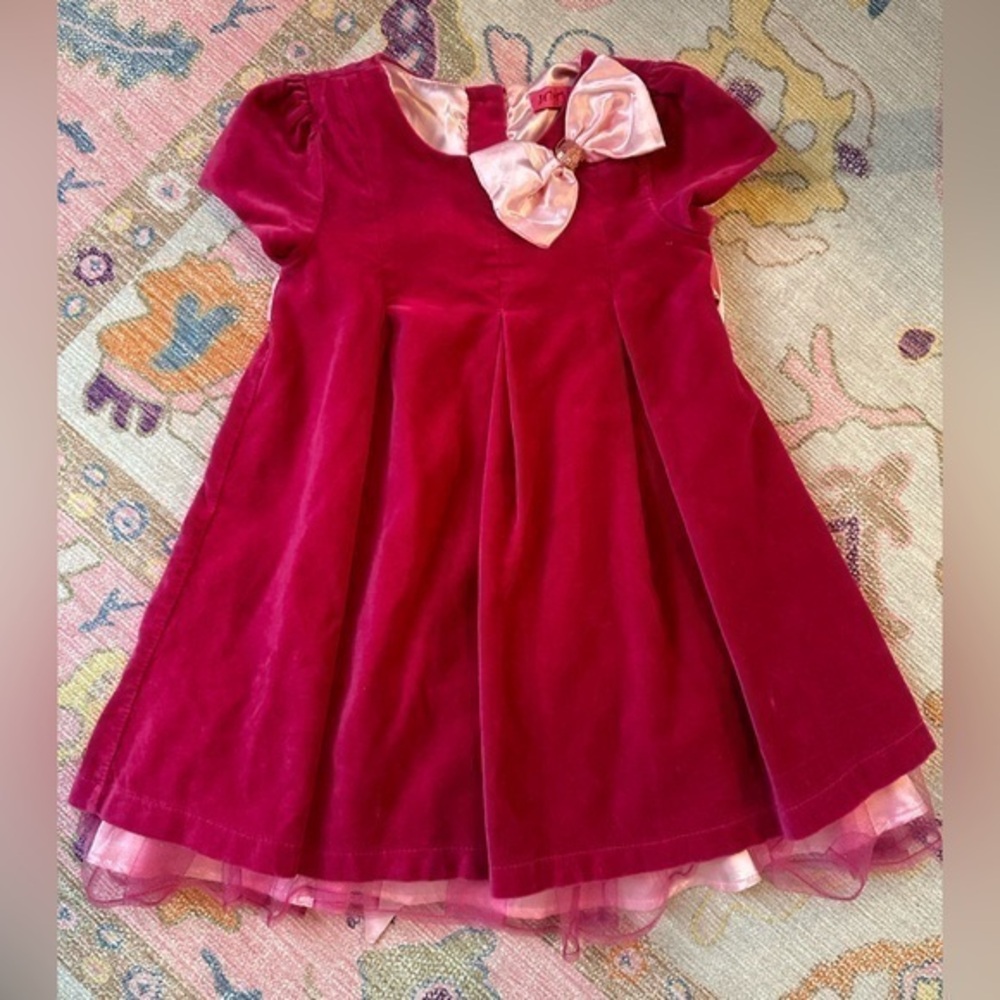 Bestie Johnson little girls velvet dress 4T
